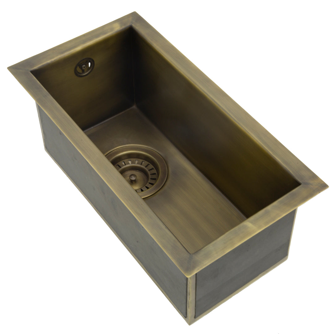 Olif Crudo 18 Patinated Brass kitchen sink, undermount or topmount