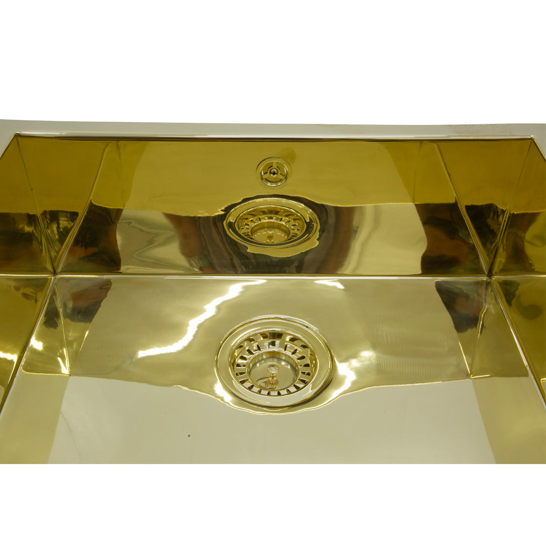 Olif Crudo 34 Virgin Brass kitchen sink, undermount or topmount