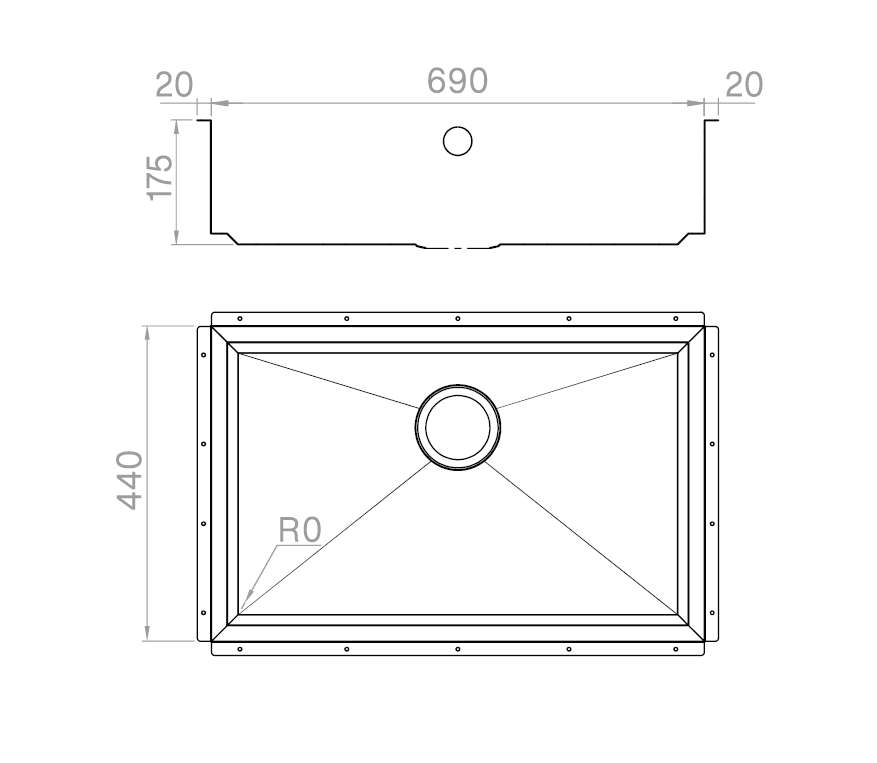 Artinox Shore 65 Cladded Kitchen Sink