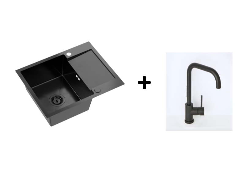 Quadron Luke 116 Black PVD Nano kitchen sink