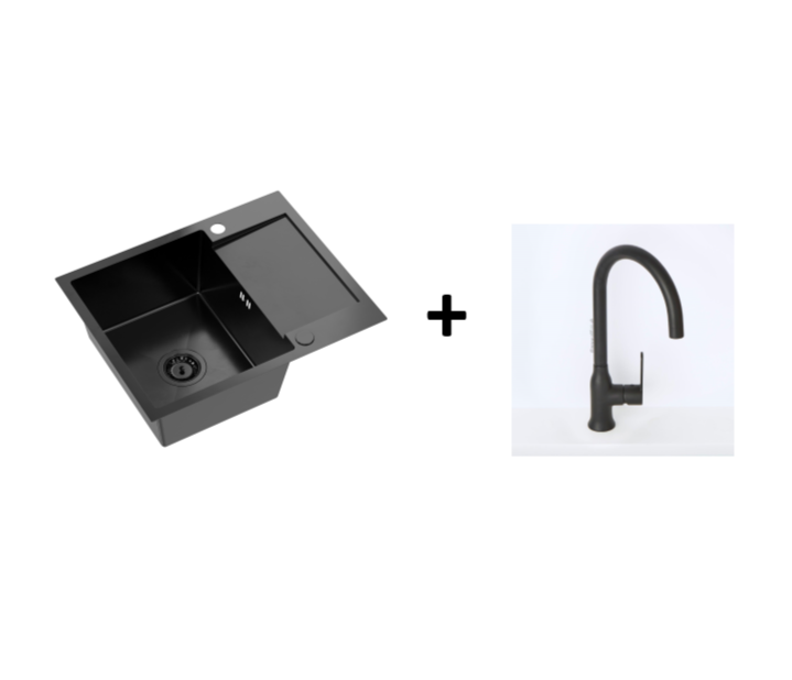 Quadron Luke 116 Black PVD Nano kitchen sink