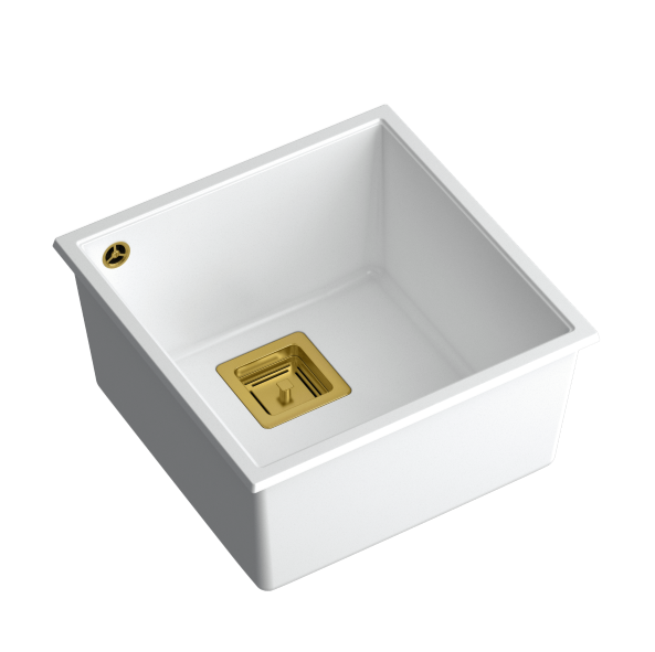 Quadron David 40 White, topmount or undermount sink Mix and Match