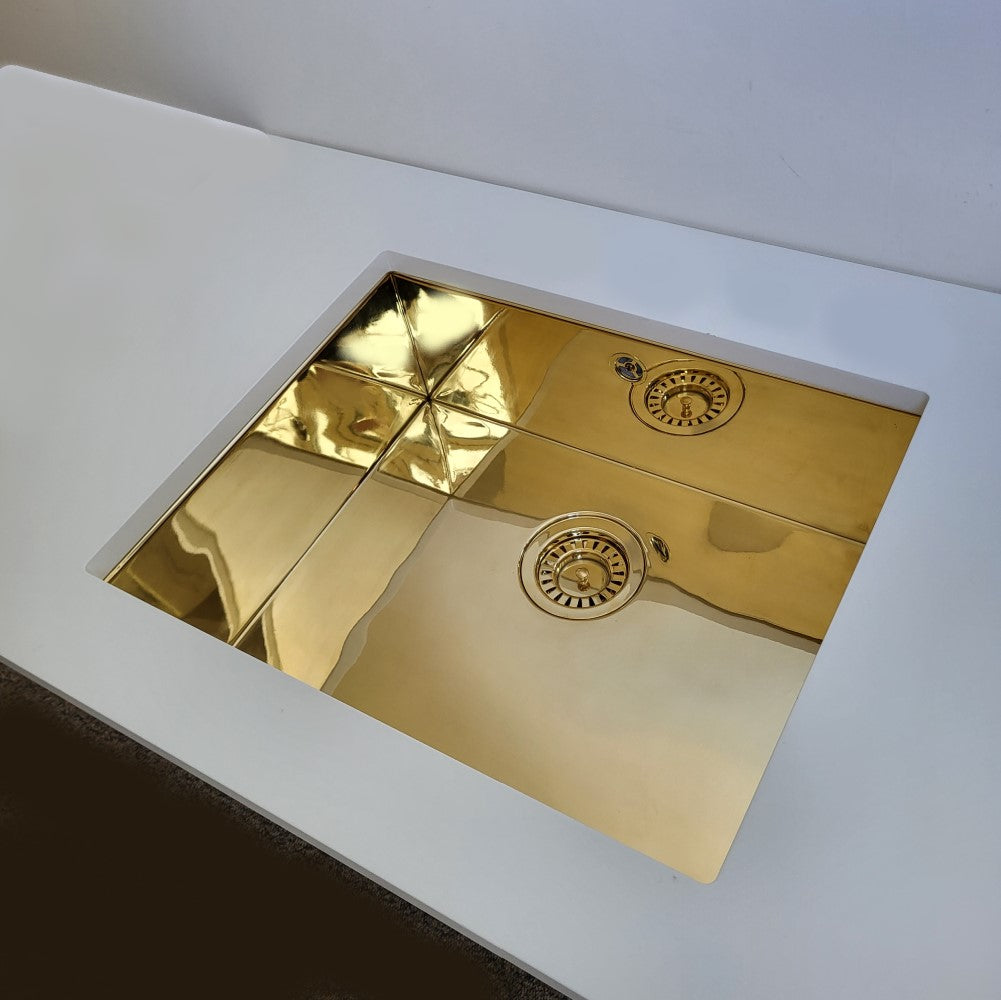 Olif Crudo 50 Virgin Brass kitchen sink, undermount or topmount