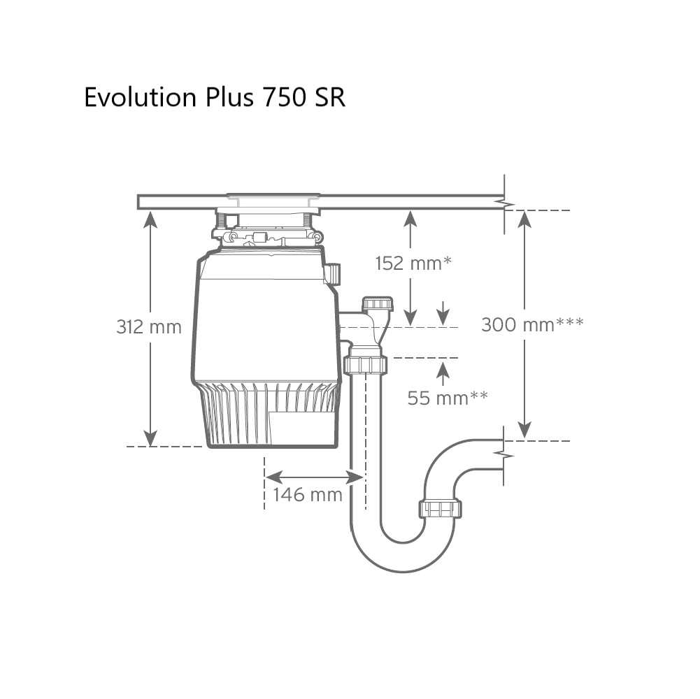 InSinkerator Evolution Plus 750SR PATINATED BRASS food waste disposer