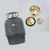 InSinkerator Evolution 750SR POLISHED VIRGIN BRASS food waste disposer