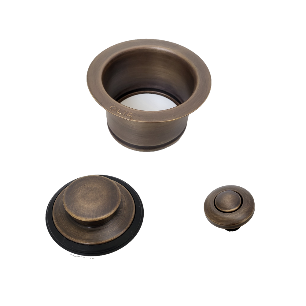 InSinkerator Flange, Stopper, Air-switch Patinated Brass