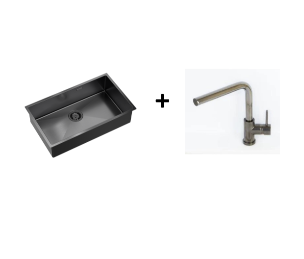 Quadron Anthony 80 Graphite, PVD Nano kitchen sink