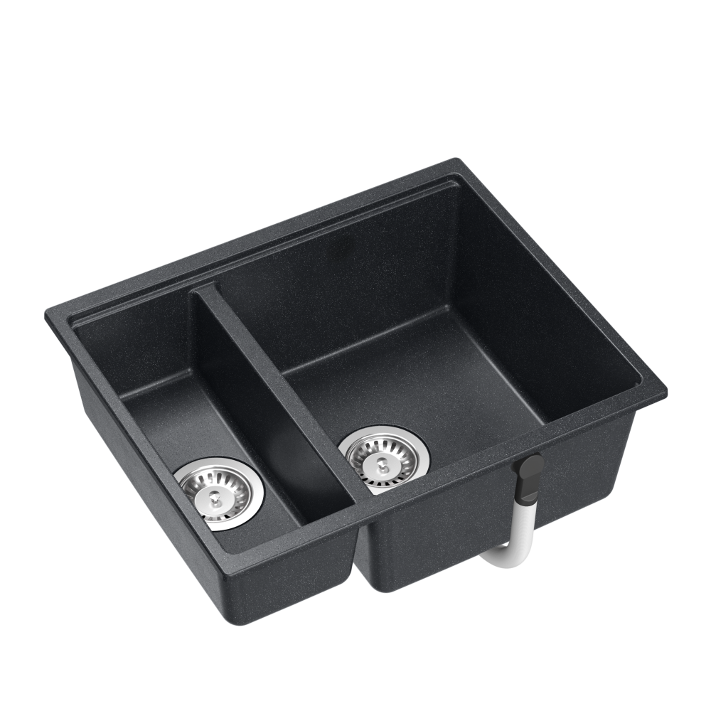 Quadron Logan 151 Black, topmount or undermount sink