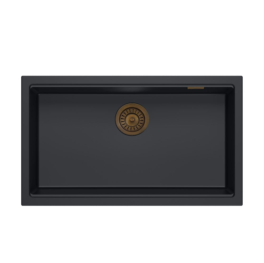 Quadron Logan 110 Black Patinated Brass, topmount or undermount sink