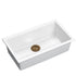 Quadron Logan 110 White Patinated Brass, topmount or undermount sink