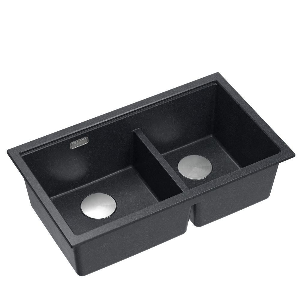 Quadron Logan 120 Black, topmount or undermount sink