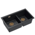 Quadron Logan 120 Black Patinated Brass, topmount or undermount sink