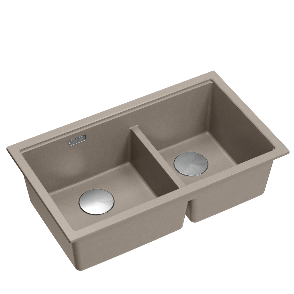 Quadron Logan 120 Soft Taupe, topmount or undermount sink