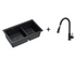 Quadron Logan 120 Pure Carbon, topmount or undermount sink