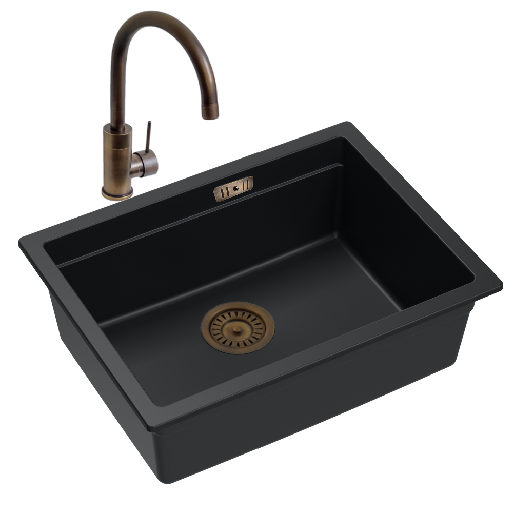 Quadron Logan 100 Pure Carbon Mix & Match, undermount sink