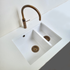 Quadron Logan 151 White Patinated Brass, topmount or undermount sink