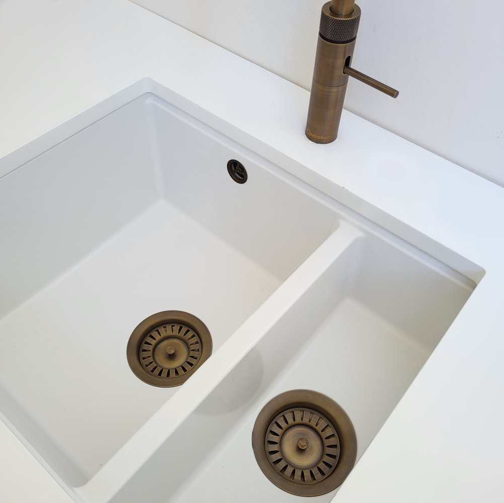 Crudo Single Plumbing Kit with BS Waste & Overflow Patinated Brass