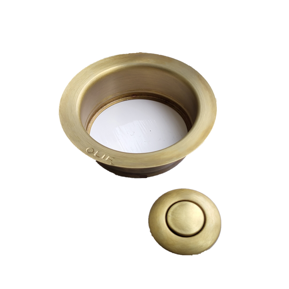 InSinkerator Flange, Stopper, Air-switch Matte Virgin brass