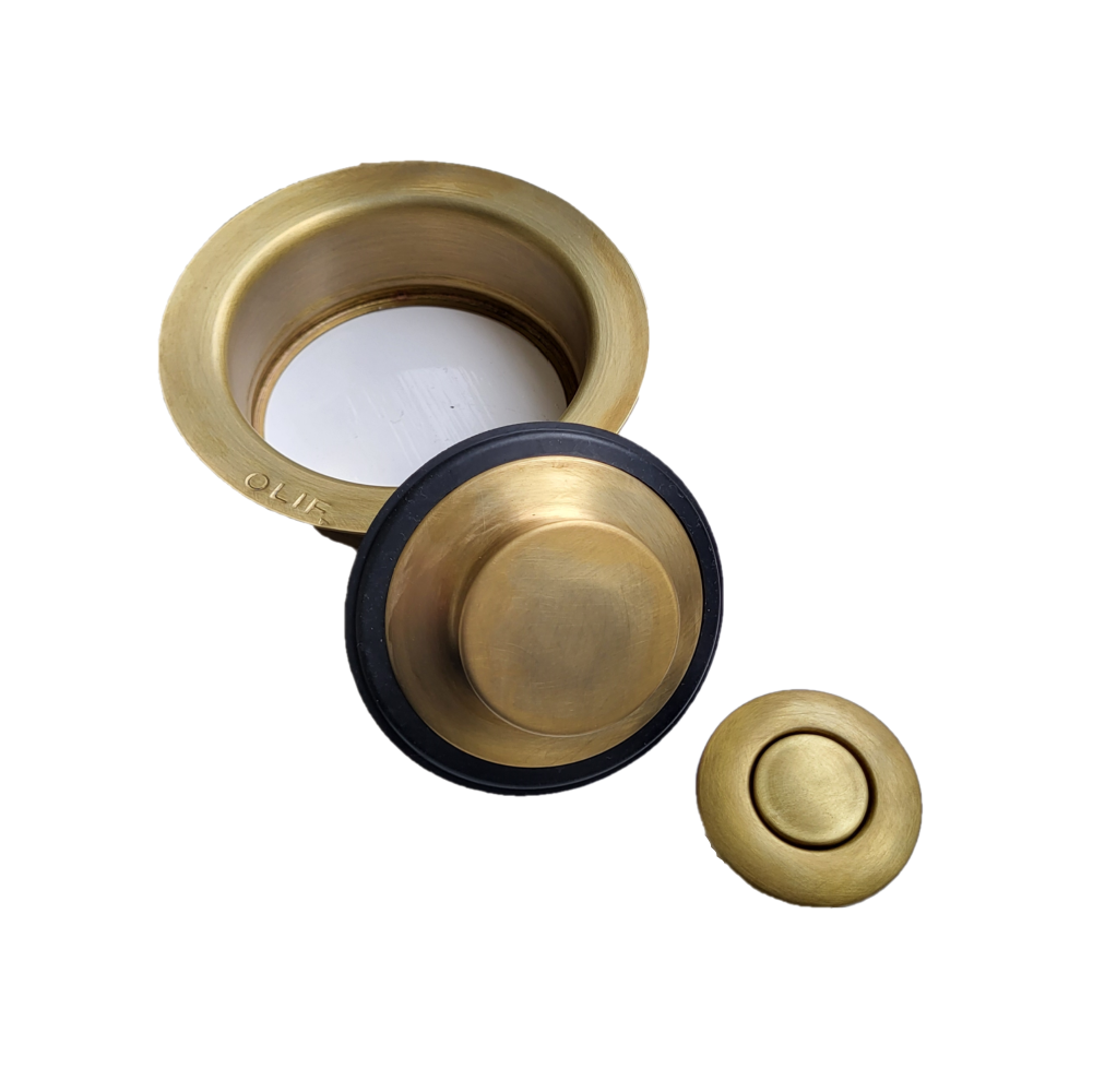 InSinkerator Flange, Stopper, Air-switch Matte Virgin brass