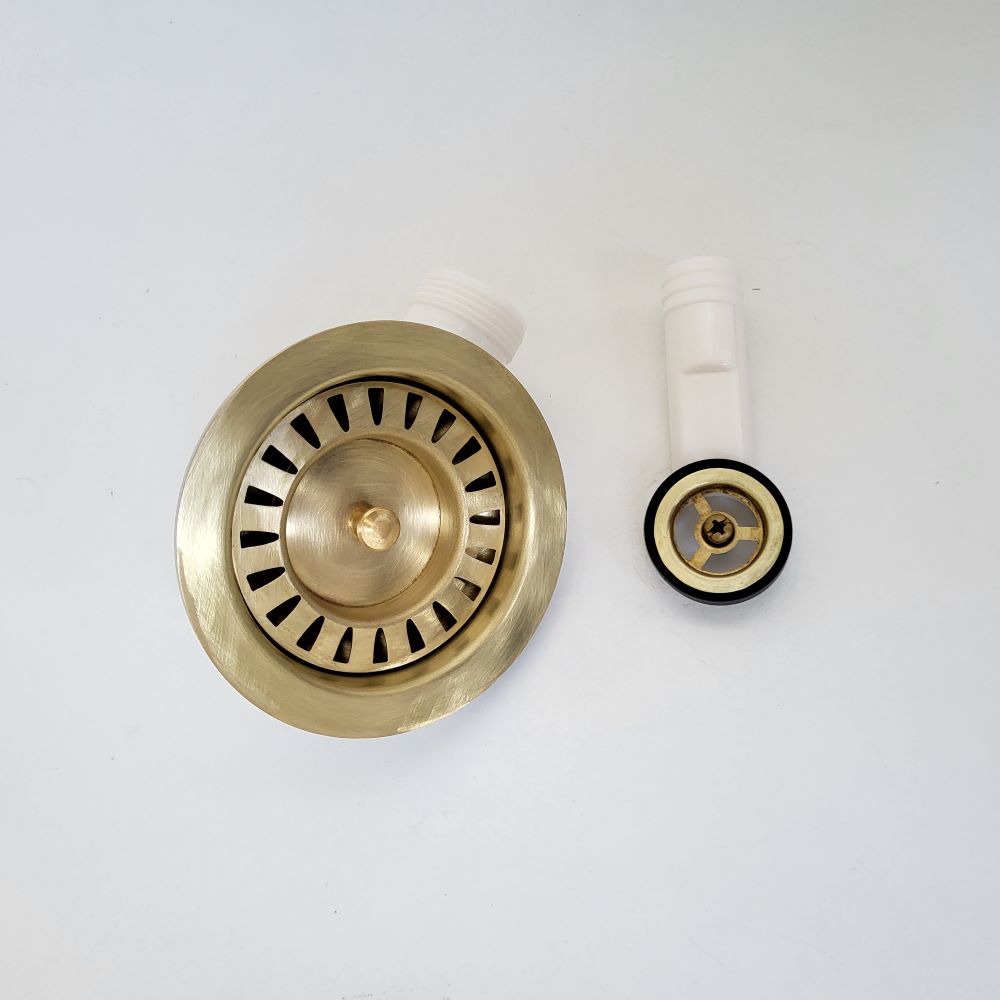 Crudo Single Plumbing Kit with BS Waste & Overflow Matte Virgin Brass