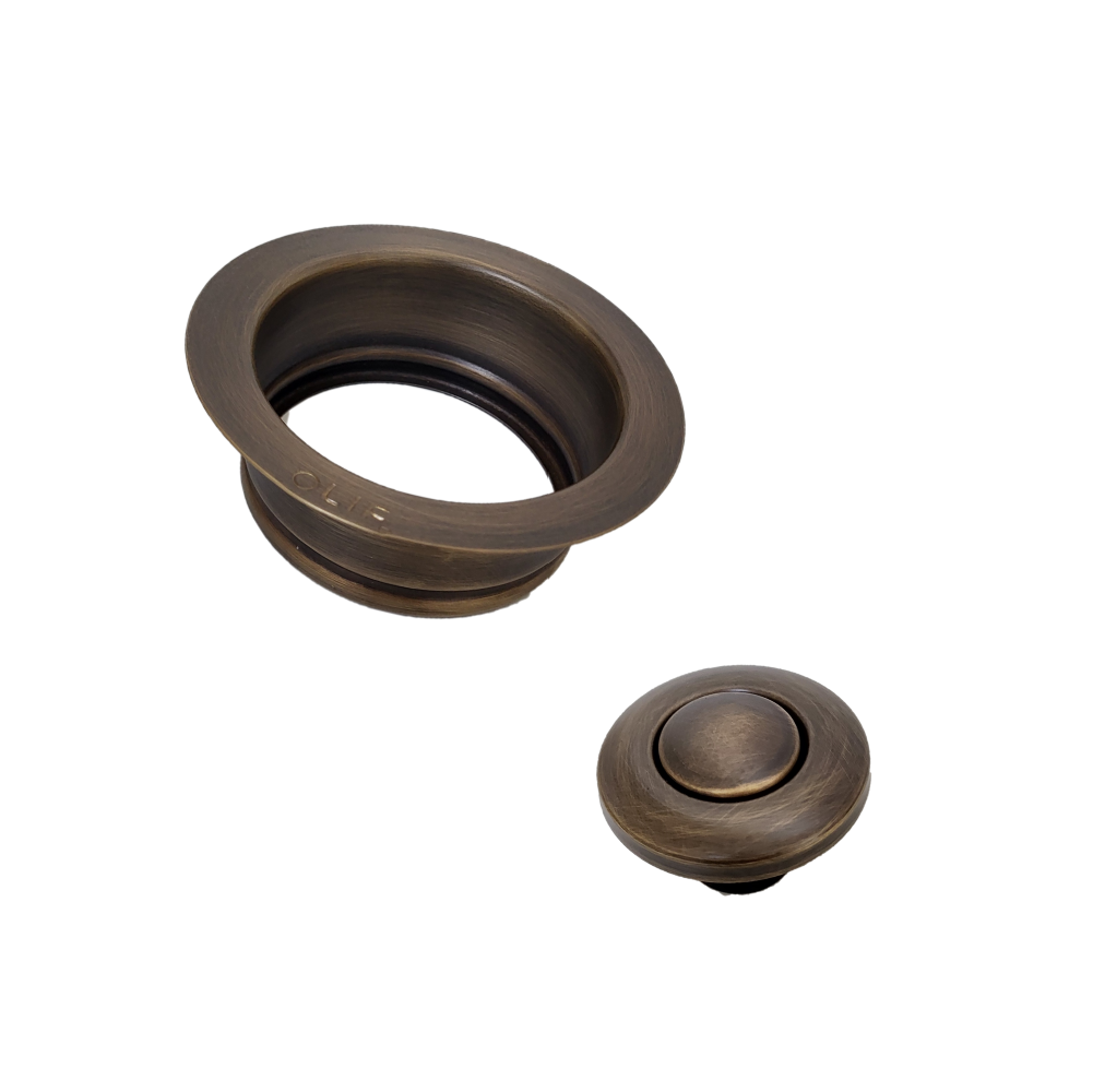 InSinkerator Flange, Stopper, Air-switch Patinated Brass