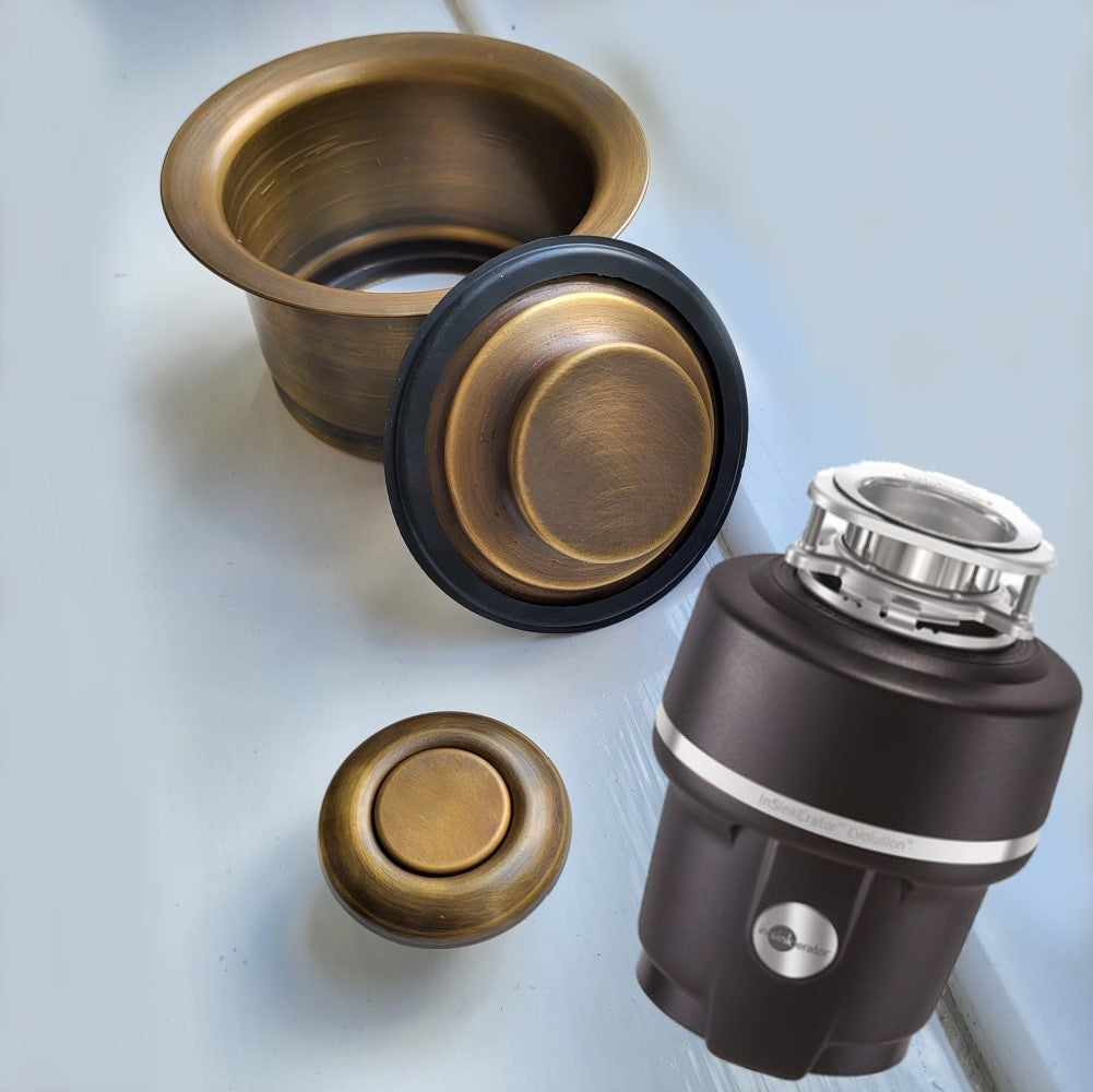 InSinkerator Evolution 150 PATINATED BRASS food waste disposer