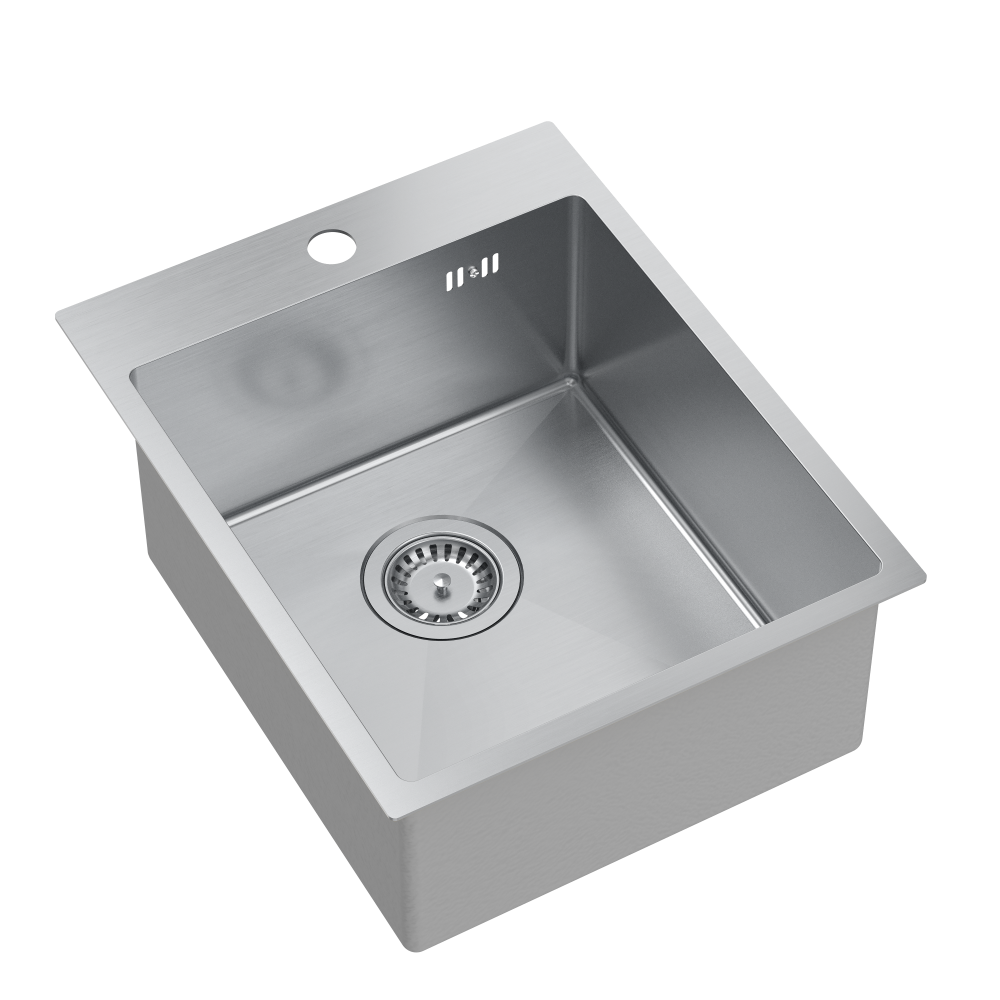 Quadron Russel 90 Brushed Steel, kitchen sink