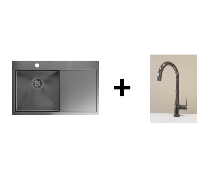 Quadron Russell 111 Graphite, PVD Nano kitchen sink